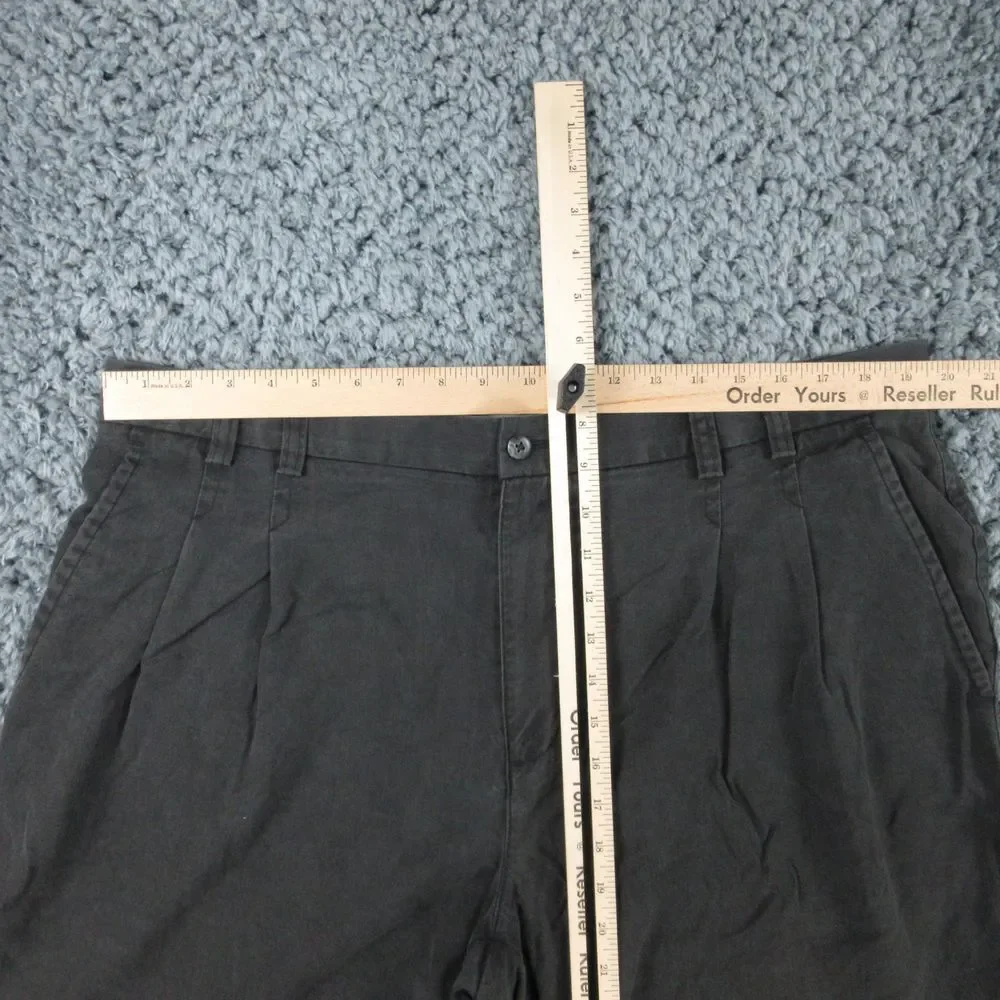 Tori Richard Shorts Mens 40 Black Weathered Pleated Chino 39x10* '
